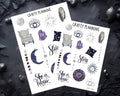 Witchy Stickers – Celestial Witchcraft Deco Sticker Sheet | Premium Matte