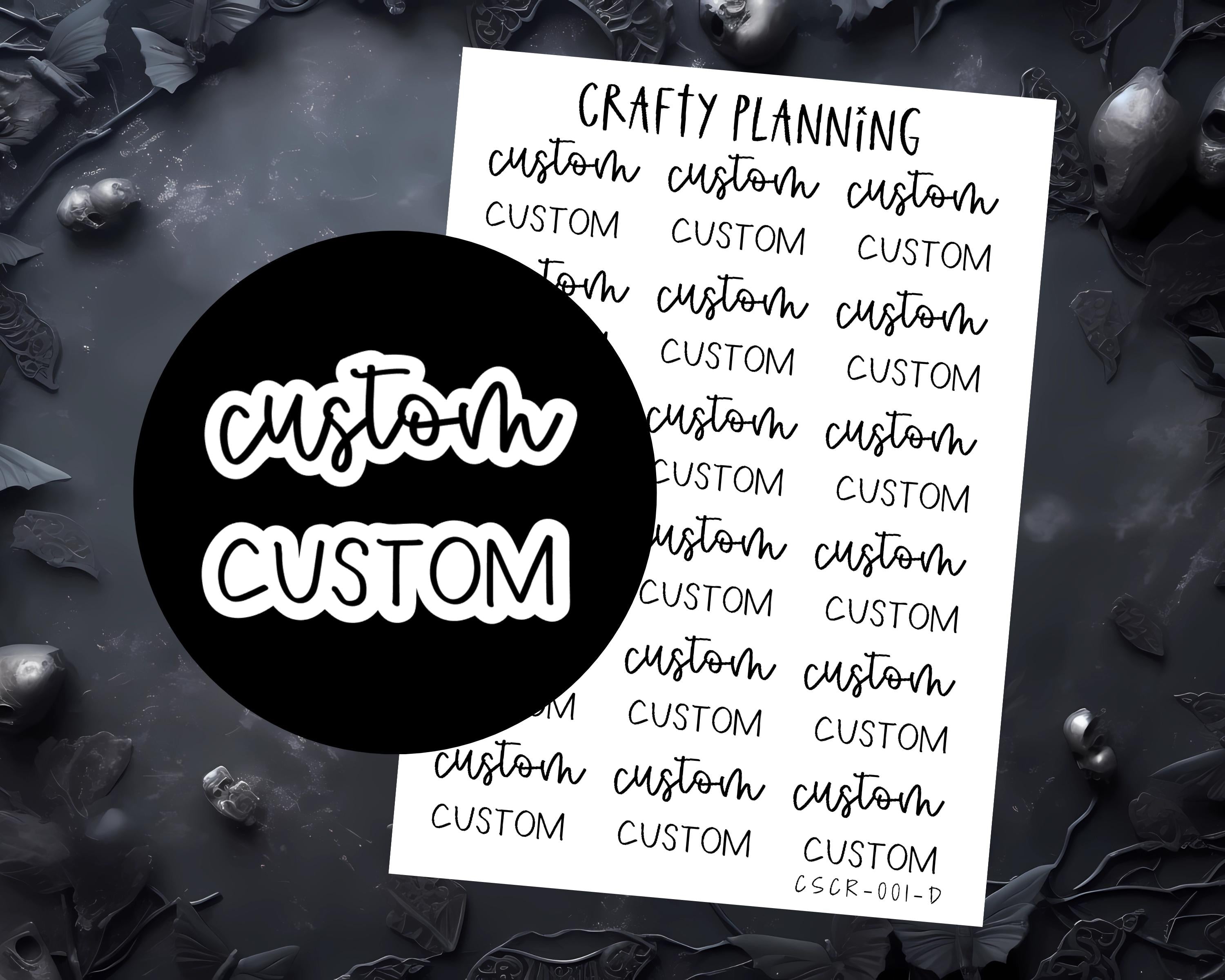 Custom Script Stickers - Personalised Planner Script Stickers on Matte Paper