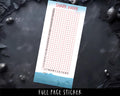 Period Tracker Stickers – Full Page Planner Covers | Weeks Planner Vibrant Stickers