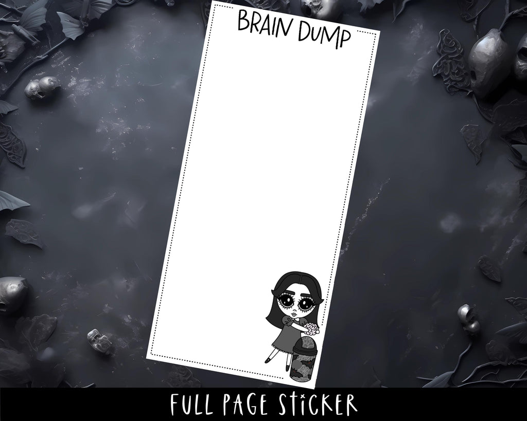 Brain Dump Sticker - Full Page Planner Stickers for Weeks Planner | Mental Health Notes