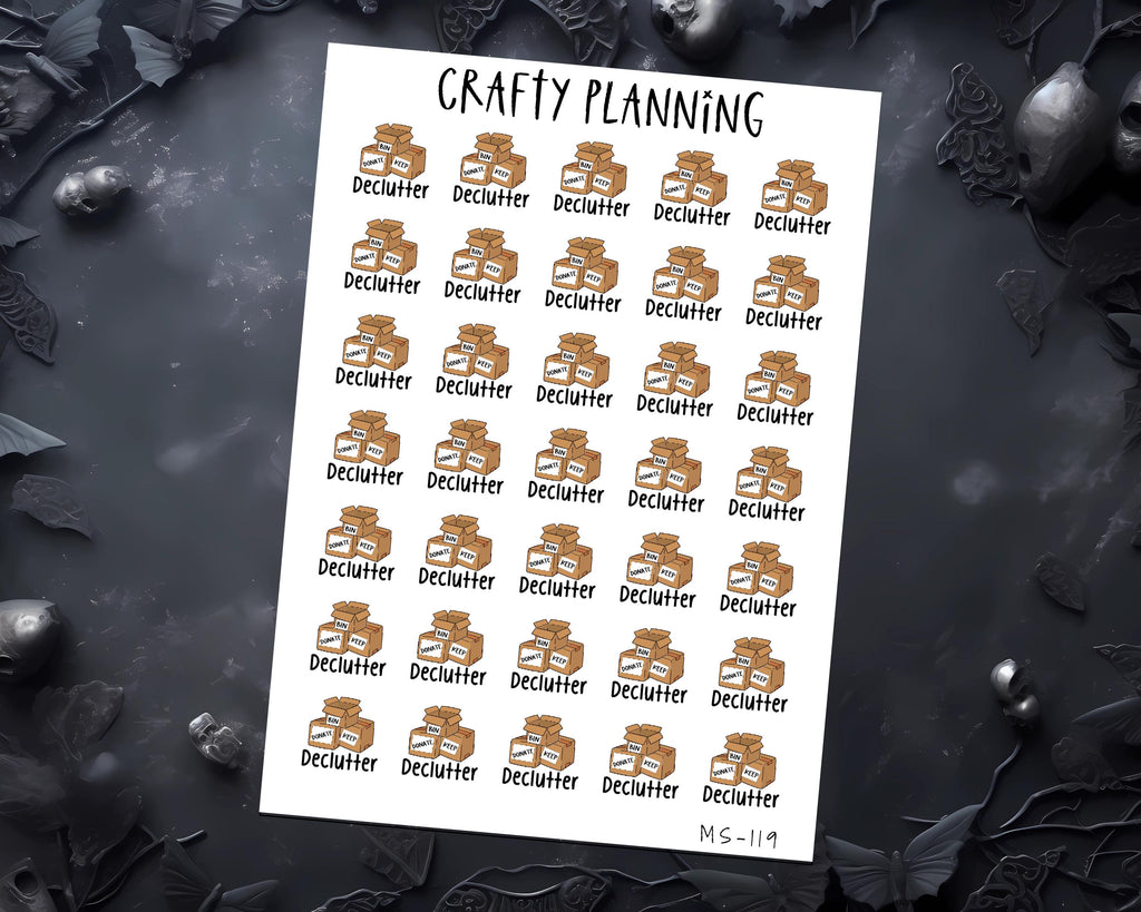 Organise Stickers – Functional Planner Stickers | Matte Finish Vinyl Decals