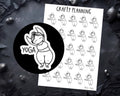 Yoga Stickers - Fitness & Health Planner Labels | Cute Movement Decals