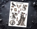 Dragon Stickers – Fantasy Deco Sticker Sheet With Premium Matte Finish