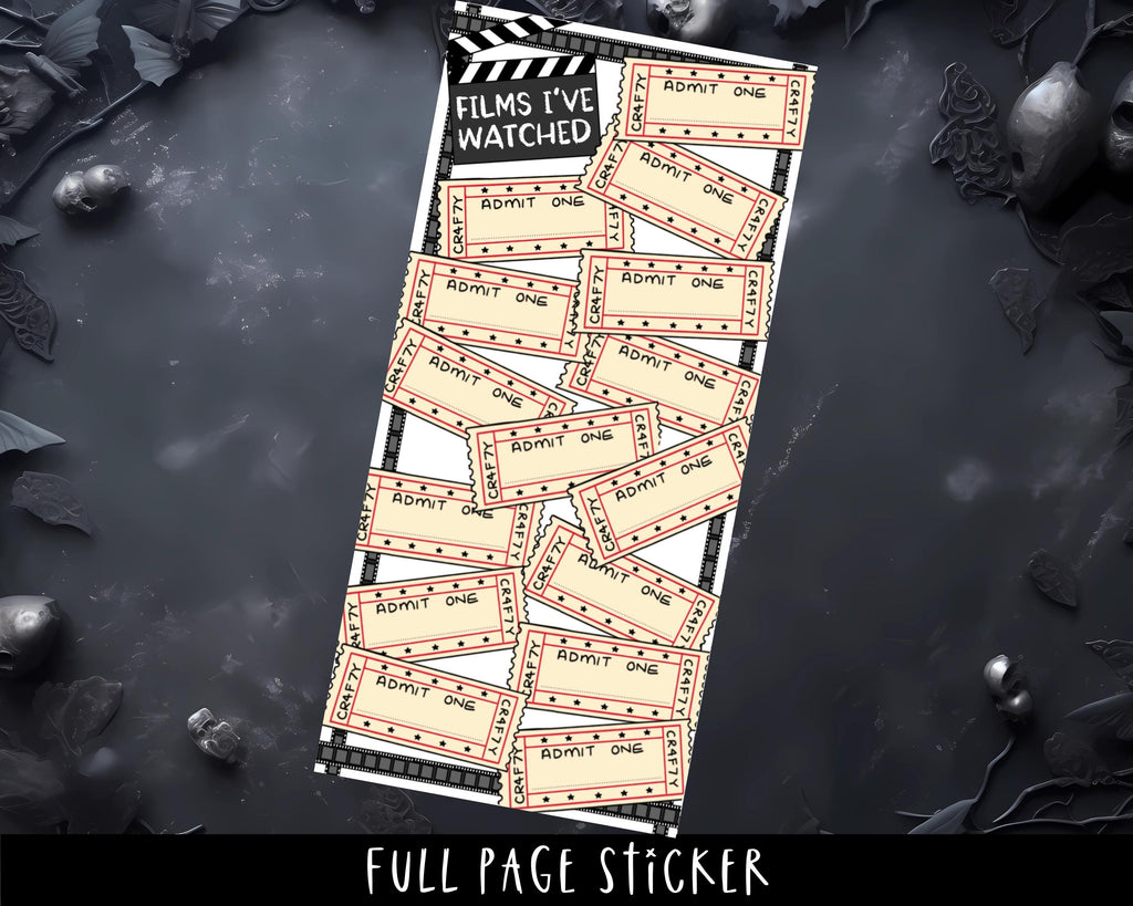Movie Tracker Stickers – Planner Stickers for Hobonichi Weeks & Notes Pages