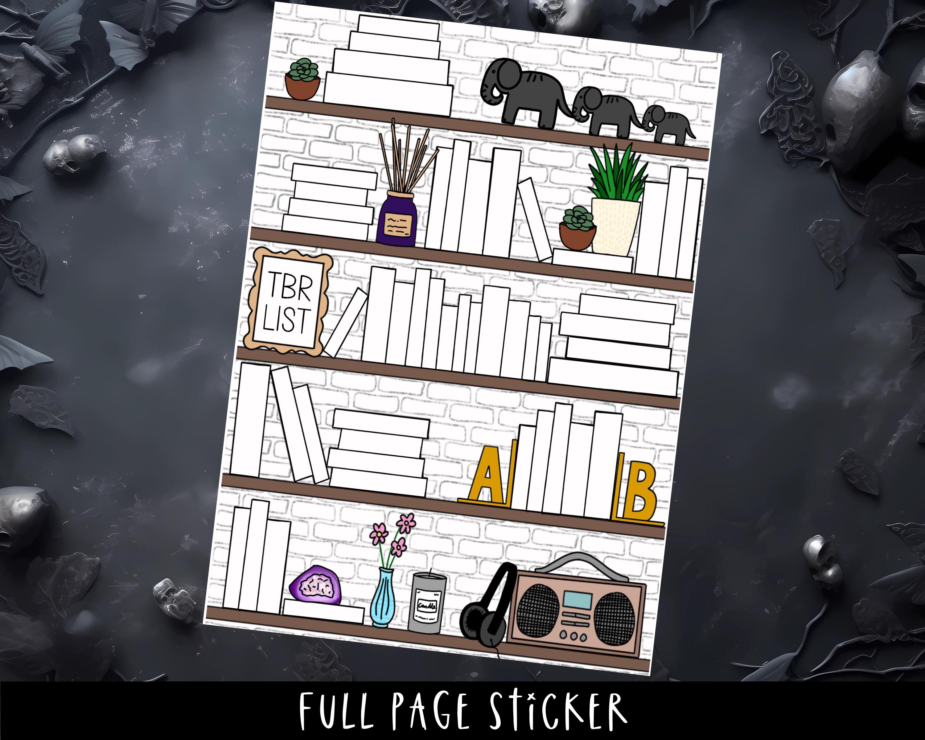 Reading Stickers - Book Tracker & Planner Stickers | TBR List Full Page