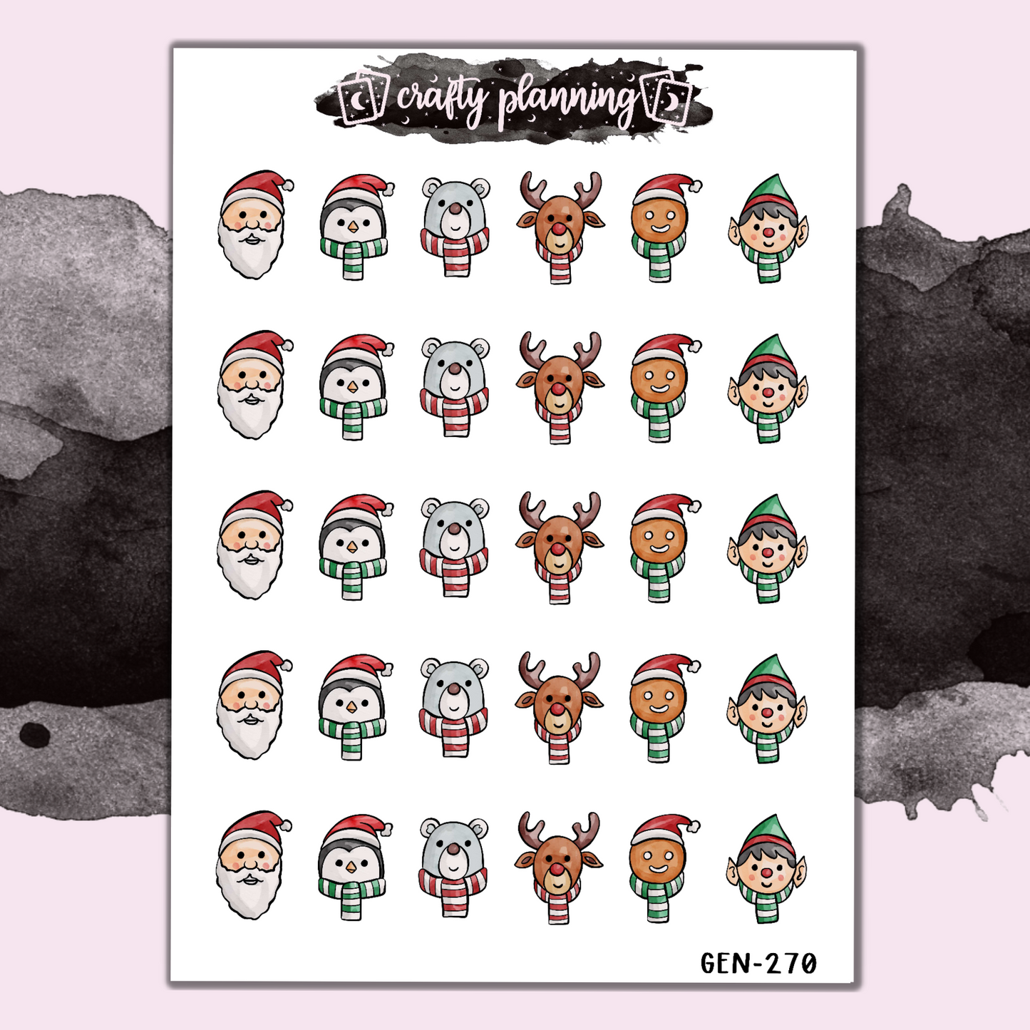 Christmas Characters - Mini Sticker Sheet