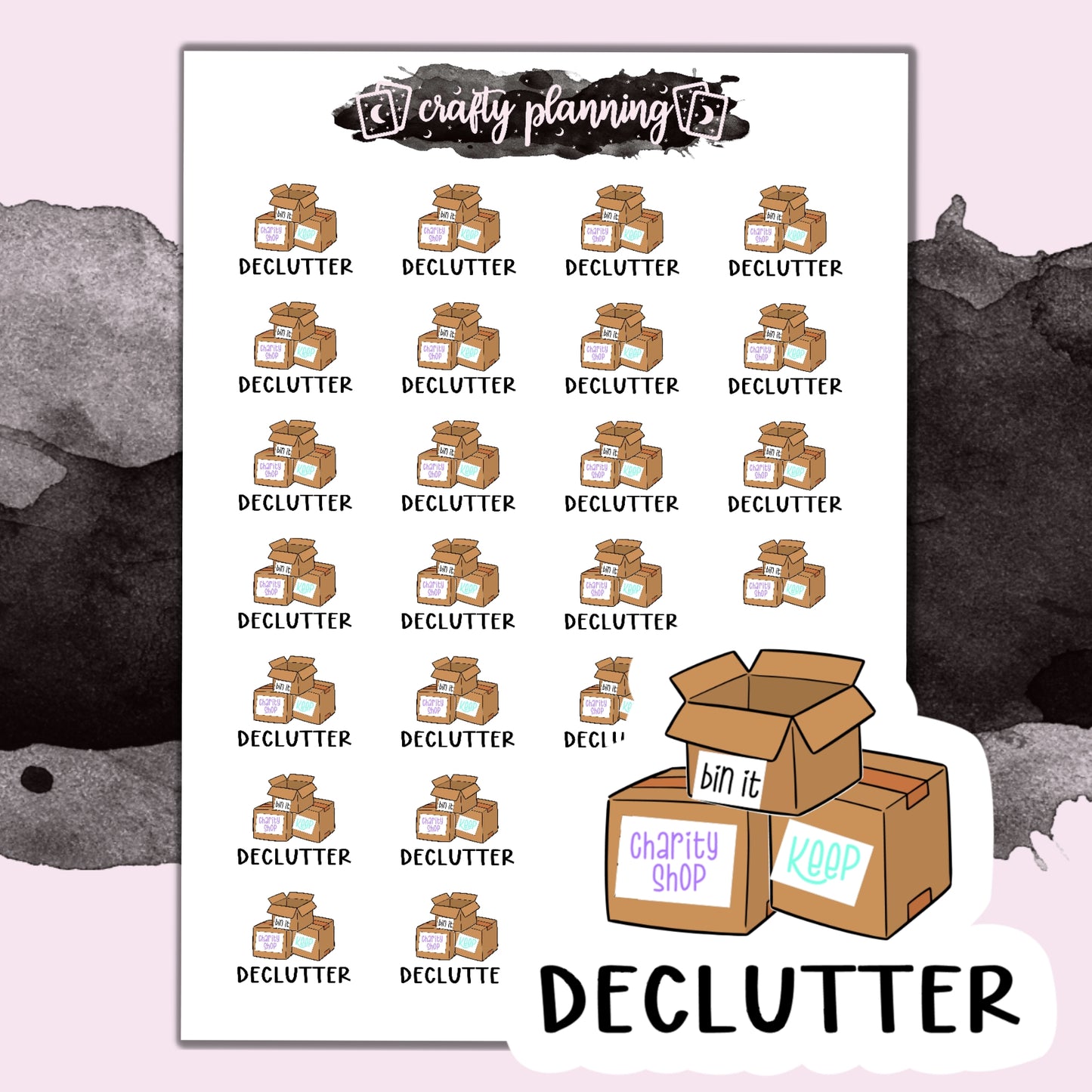 Declutter - Mini Sticker Sheet