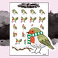 Xmas Robins - Mini Sticker Sheet