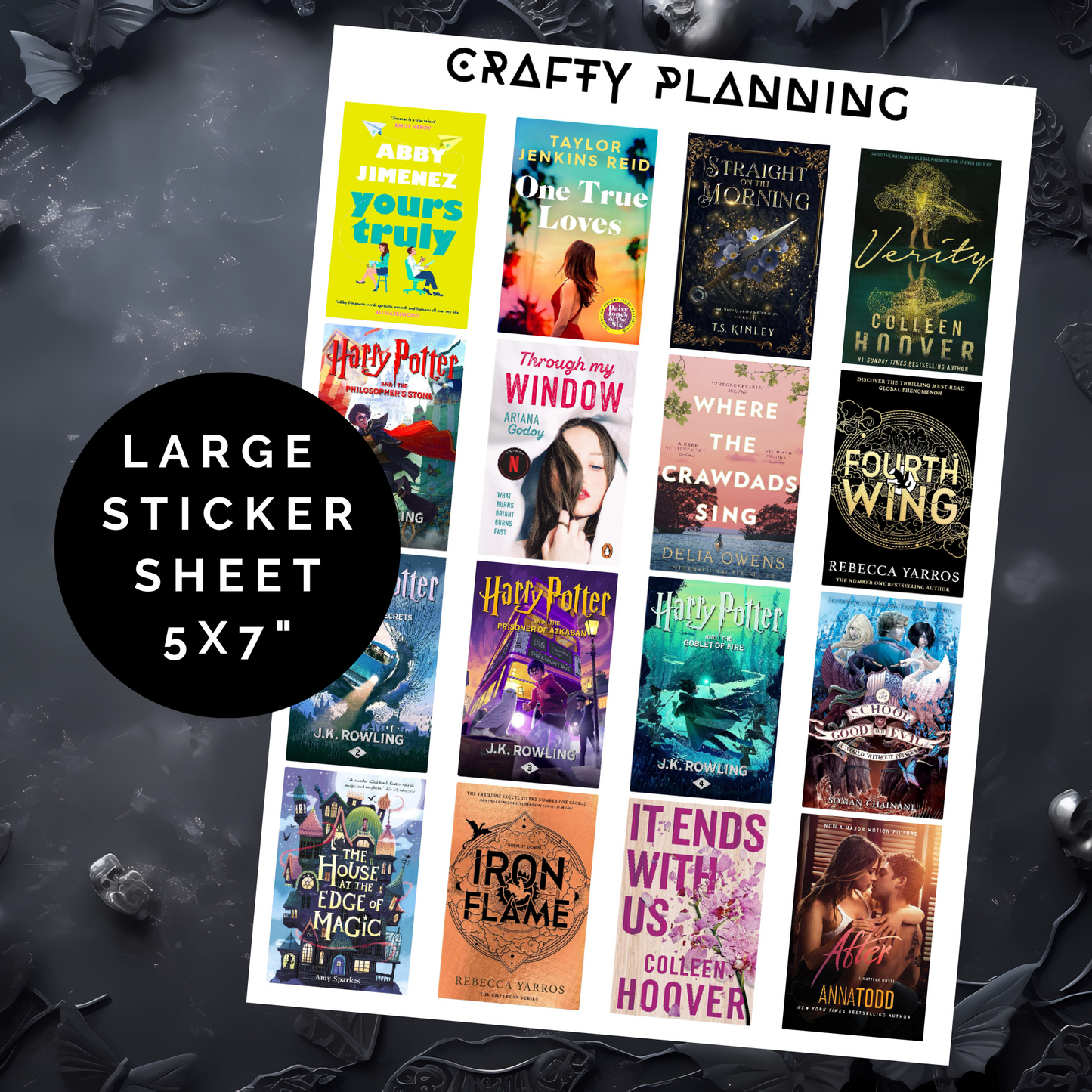 Custom Book Cover Stickers - Large & Mini Sticker Sheet