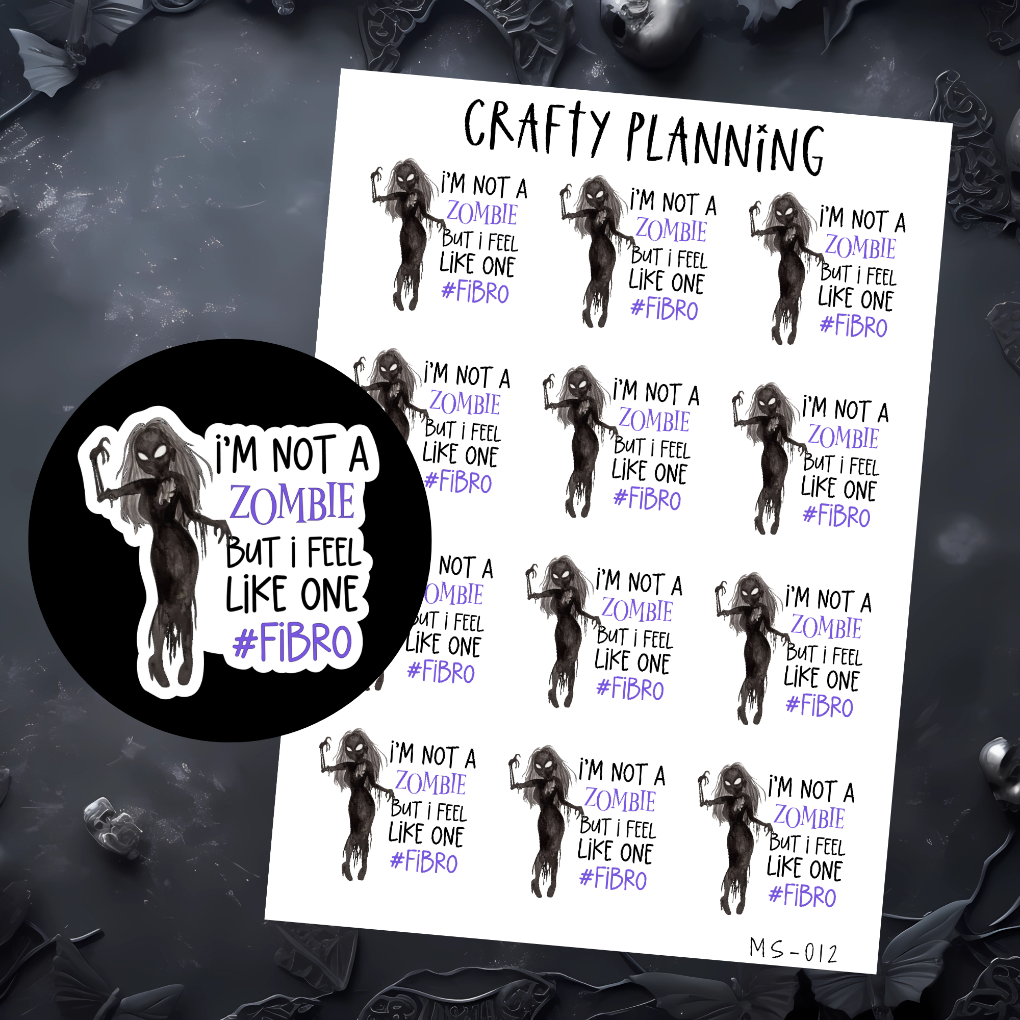 FIBRO ZOMBIE STICKERS