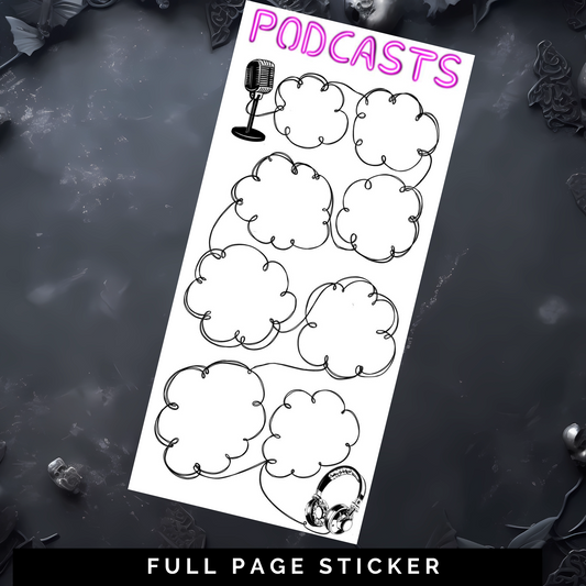 Podcast Tracker - Full Page Sticker