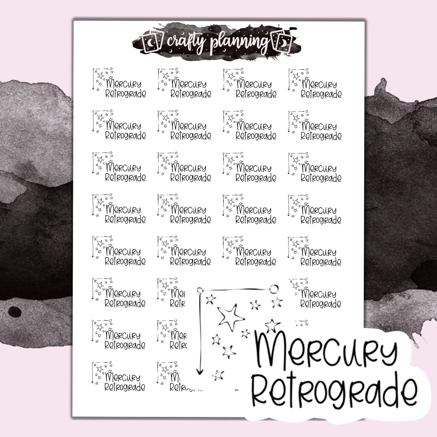 Mercury Retrograde - Mini Sticker Sheet