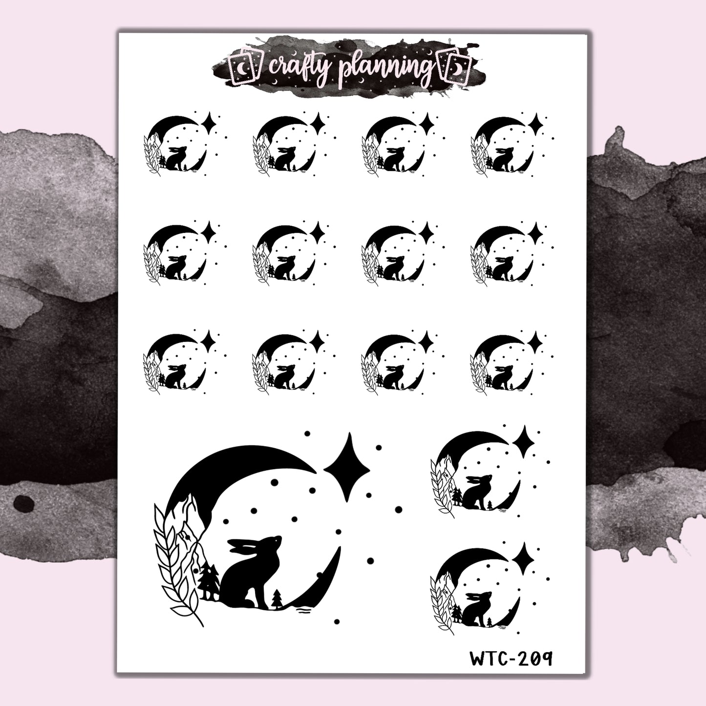 Rabbit Moon - Mini Sticker Sheet