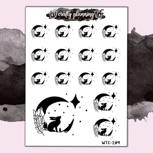 Rabbit Moon - Mini Sticker Sheet