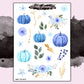 Blue Pumpkins - Large & Mini Sticker Sheet