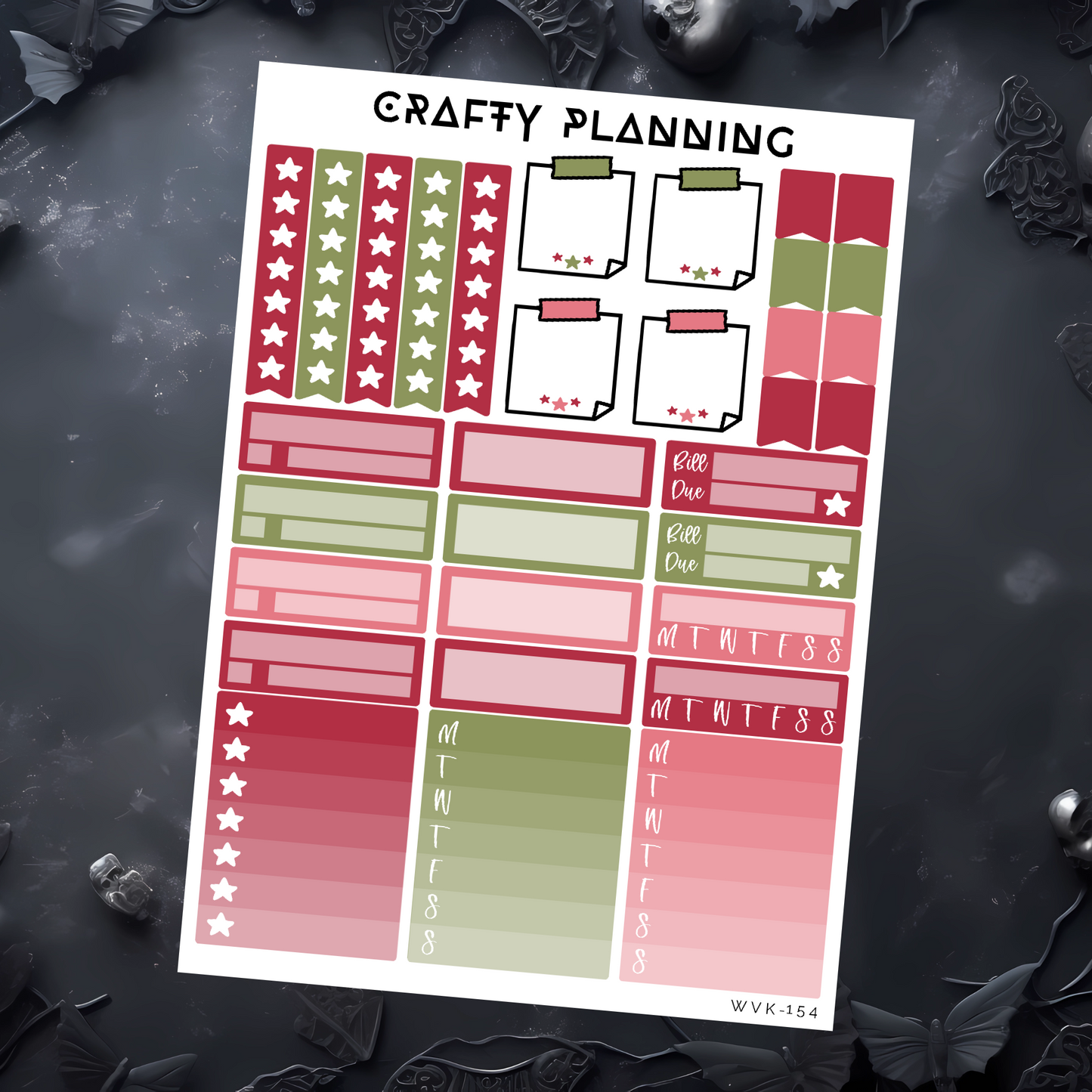 Strawberry Moon - Weekly Vertical Planner Kit