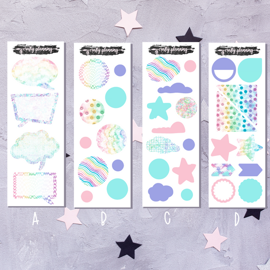 Journal Kit, Journal Stickers, Bujo Stickers, Scrapbook Stickers, Planner Stickers, Deco Stickers, Circle Stickers, Shape Stickers