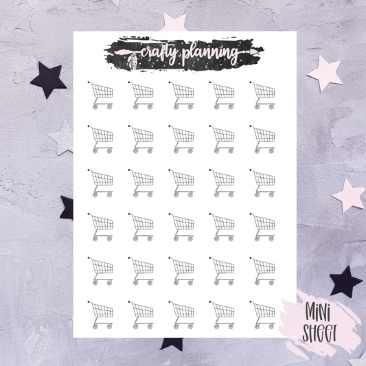 Food Shopping - Minimal Icons - Mini Sticker Sheet