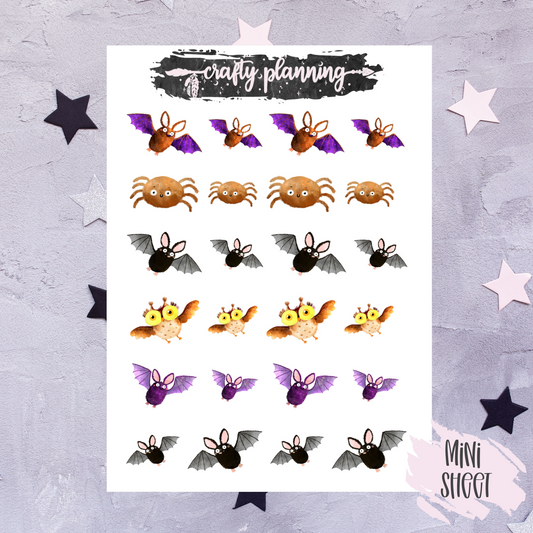 Bats & Spiders - Mini Sticker Sheet