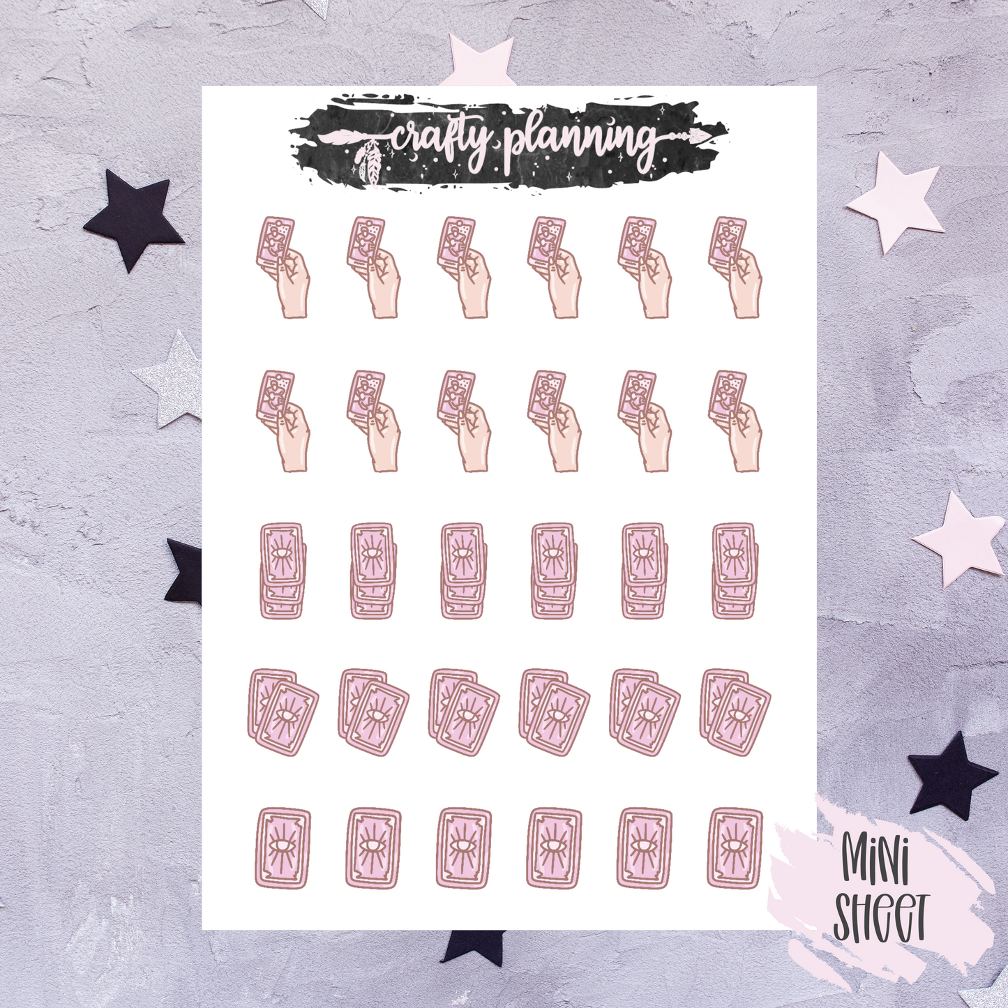 Tarot Stickers, Pink Witch Stickers, Doodle Stickers, Witchcraft Stickers, Magic Stickers, Witch Functional, Witch Planner Stickers