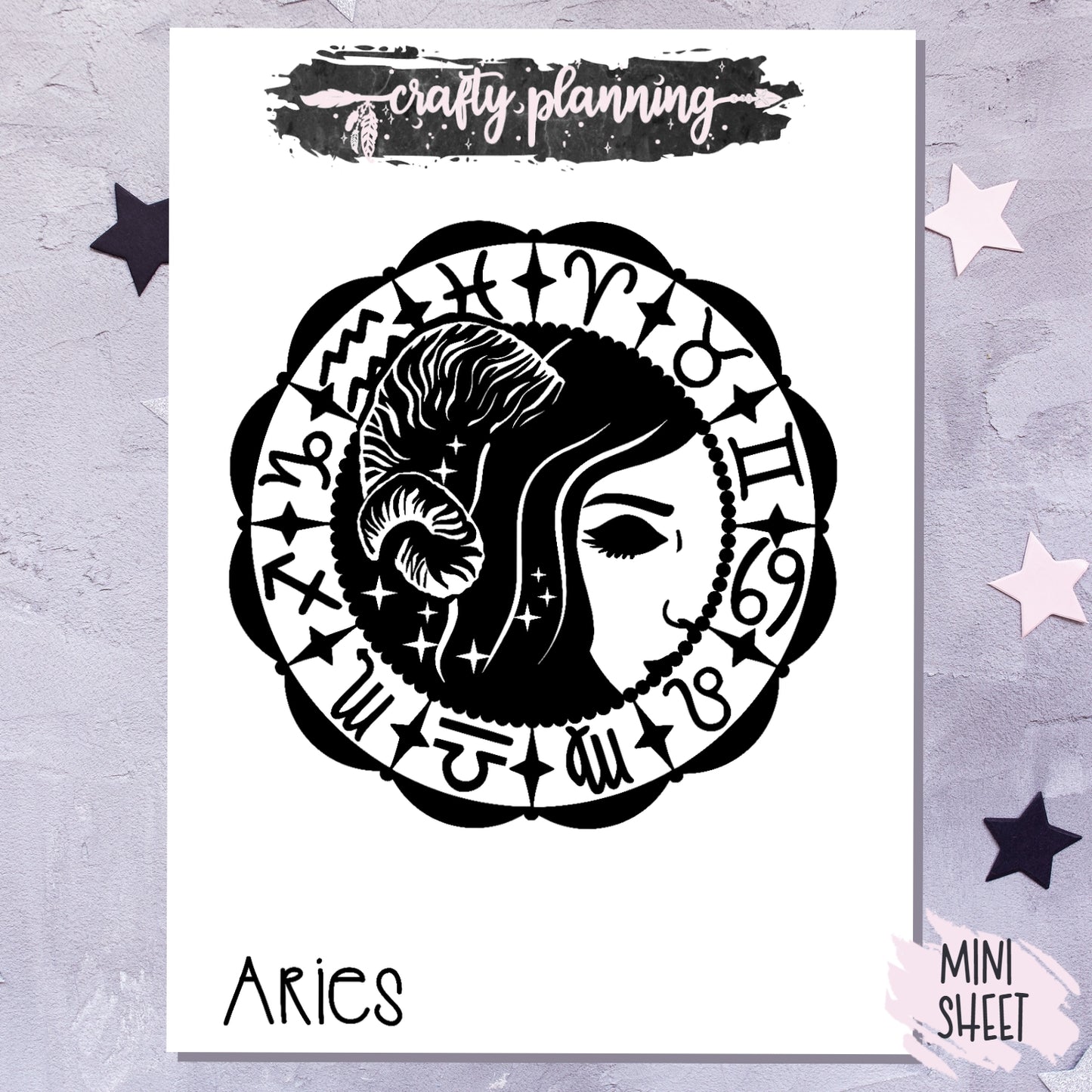 Aries - Large Single Sticker