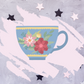 Vintage Floral Teacups - Mini Sticker Sheet