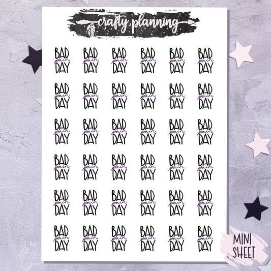 Bad Pain Day - Fibro Stickers - Mini Sticker Sheet