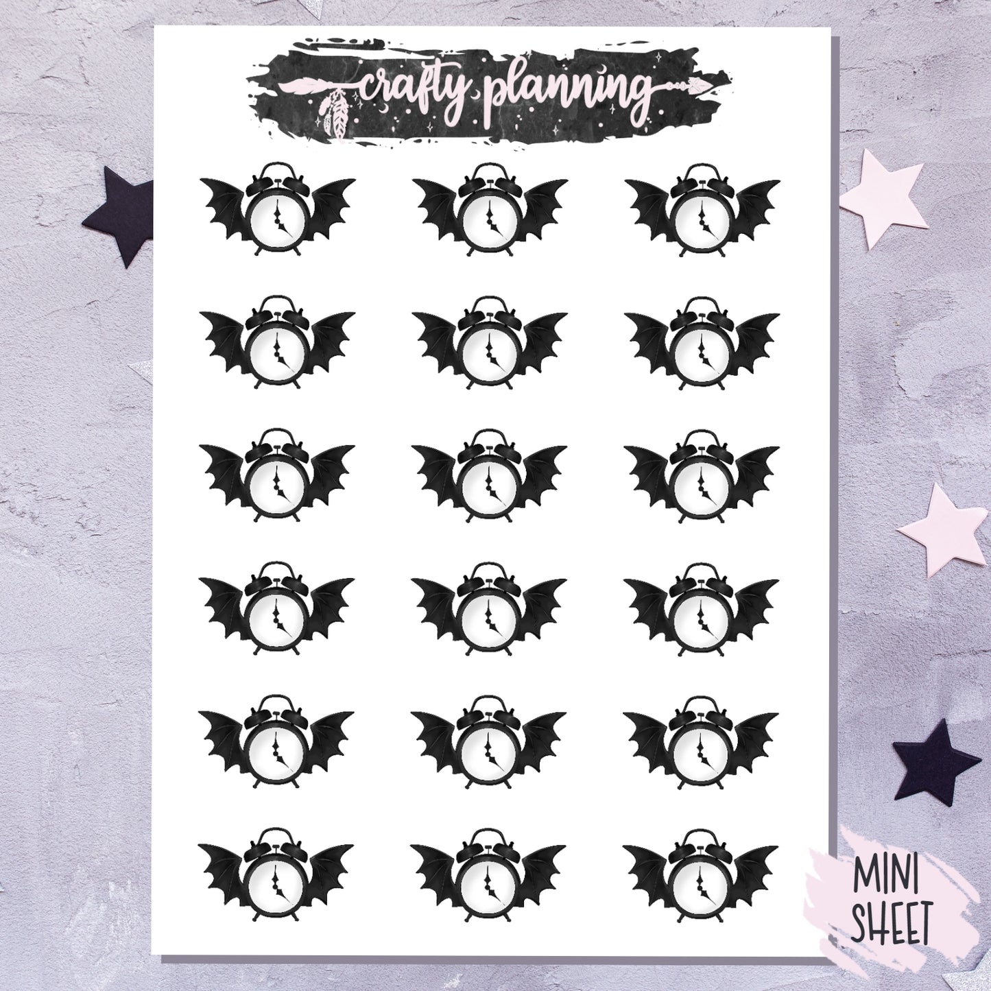 Bat Clocks - Mini Sticker Sheet