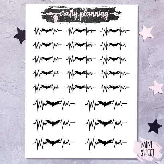 Bat Heartbeats - Mini Sticker Sheet