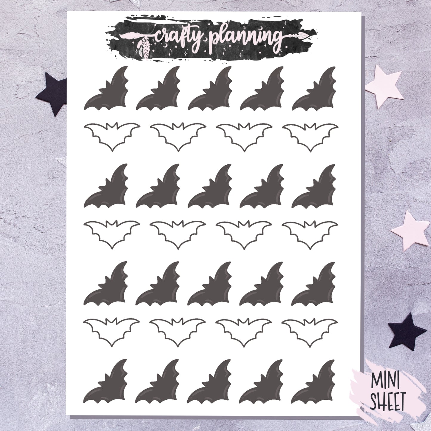 Bats - Mini Sticker Sheet