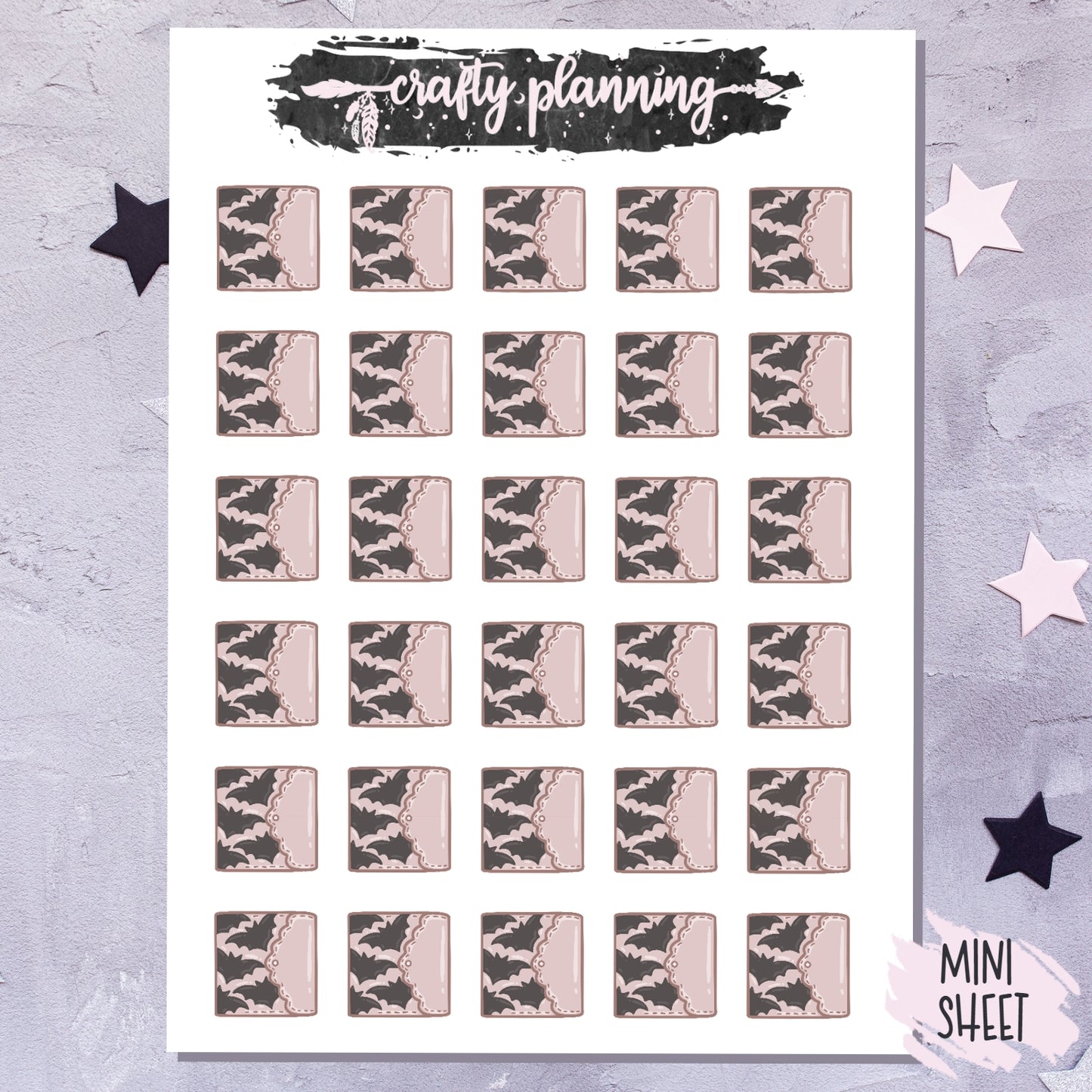 Bat Planners - Mini Sticker Sheet