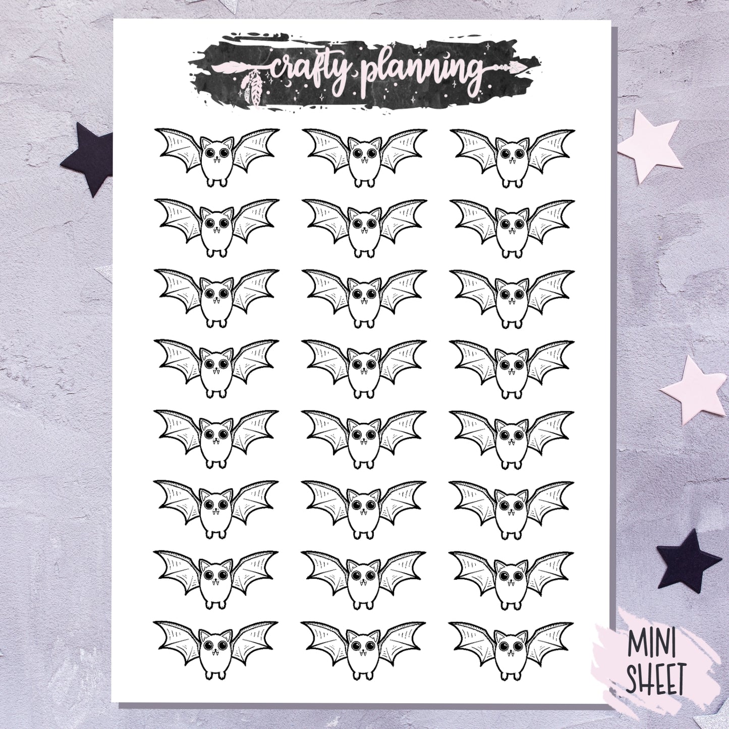 Bats - Mini Sticker Sheet