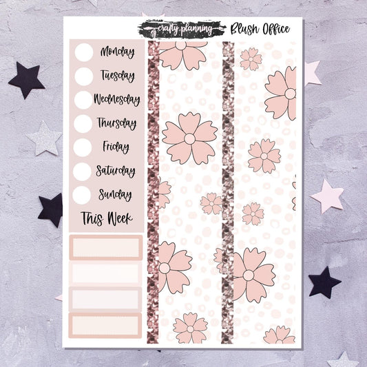 Blush Office - A La Carte - Weekly Vertical Planner Kit