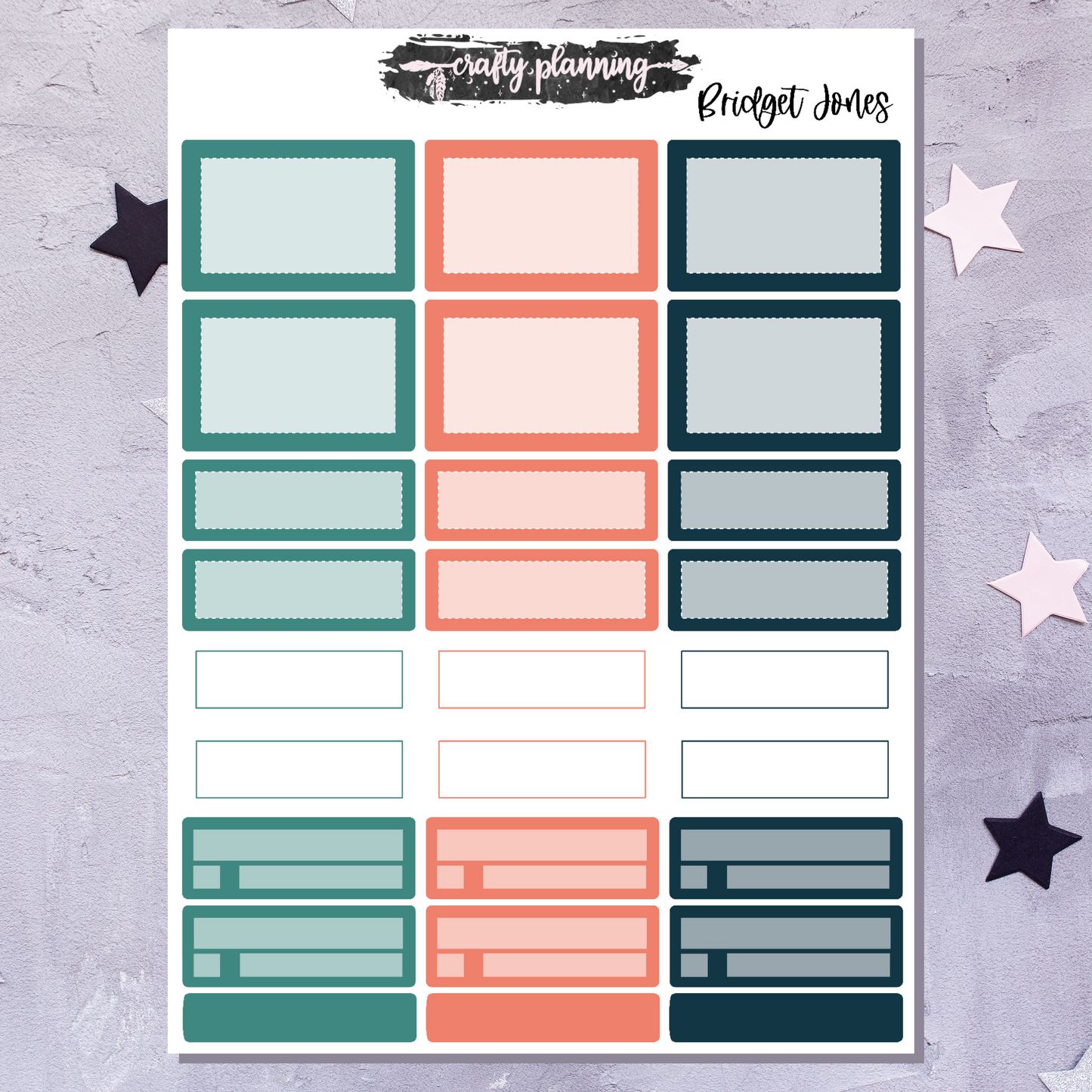 Bridget Jones - A La Carte - Weekly Vertical Planner Kit