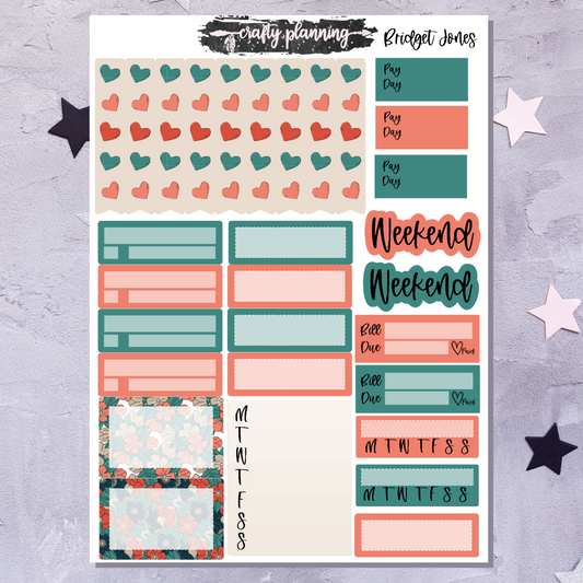 Bridget Jones - A La Carte - Weekly Vertical Planner Kit