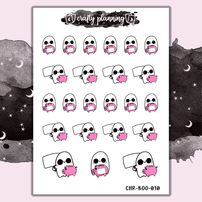 Saving Money Boo - Character Stickers