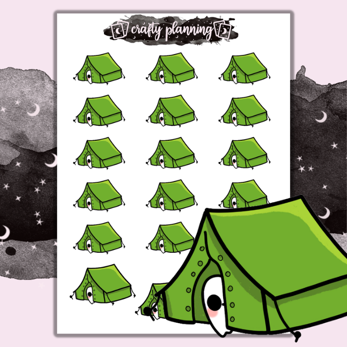 Boo Camping 2 - Character Stickers