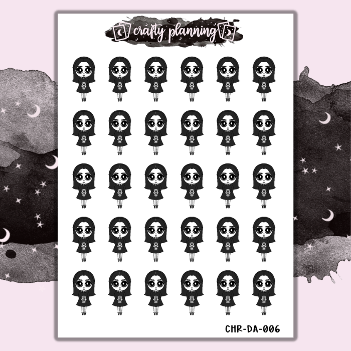 Coffee Stickers - Dark Alice - Mini Sticker Sheet