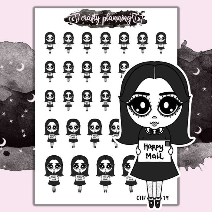 Happy Mail - Dark Alice - Mini Sticker Sheet