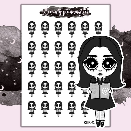 Reading/Study - Dark Alice - Mini Sticker Sheet