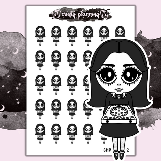 Pizza/Takeout - Dark Alice - Mini Sticker Sheet