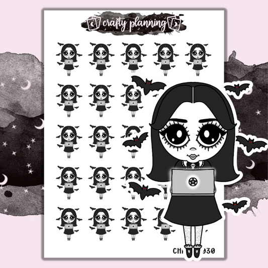 Laptop Stickers/Work From Home - Dark Alice - Mini Sticker Sheet