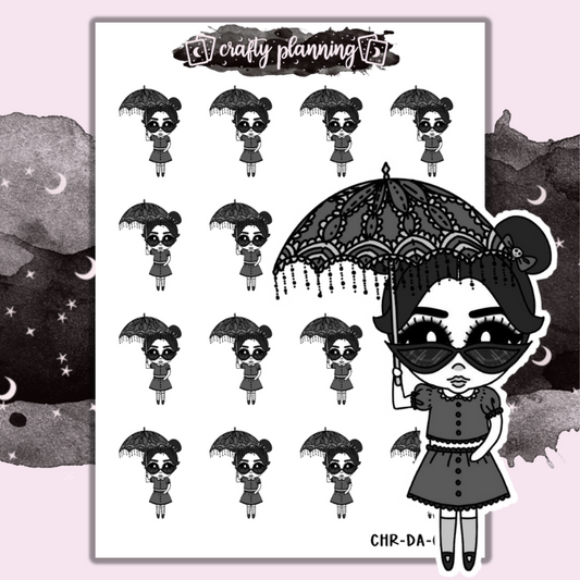 Goth Summer - Dark Alice - Mini Sticker Sheet