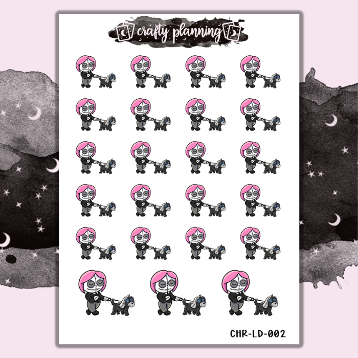 Walk The Dog - Lolly Dolly - Mini Sticker Sheet