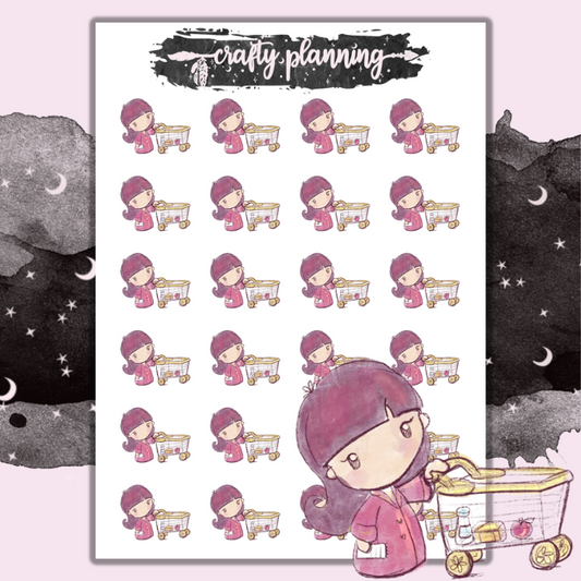 Mimi Shopping Trolley - Mini sticker sheet