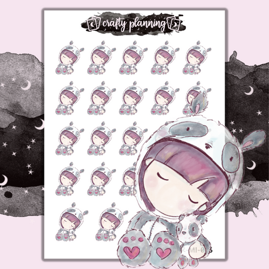 Mimi Panda Snuggles - Mini sticker sheet