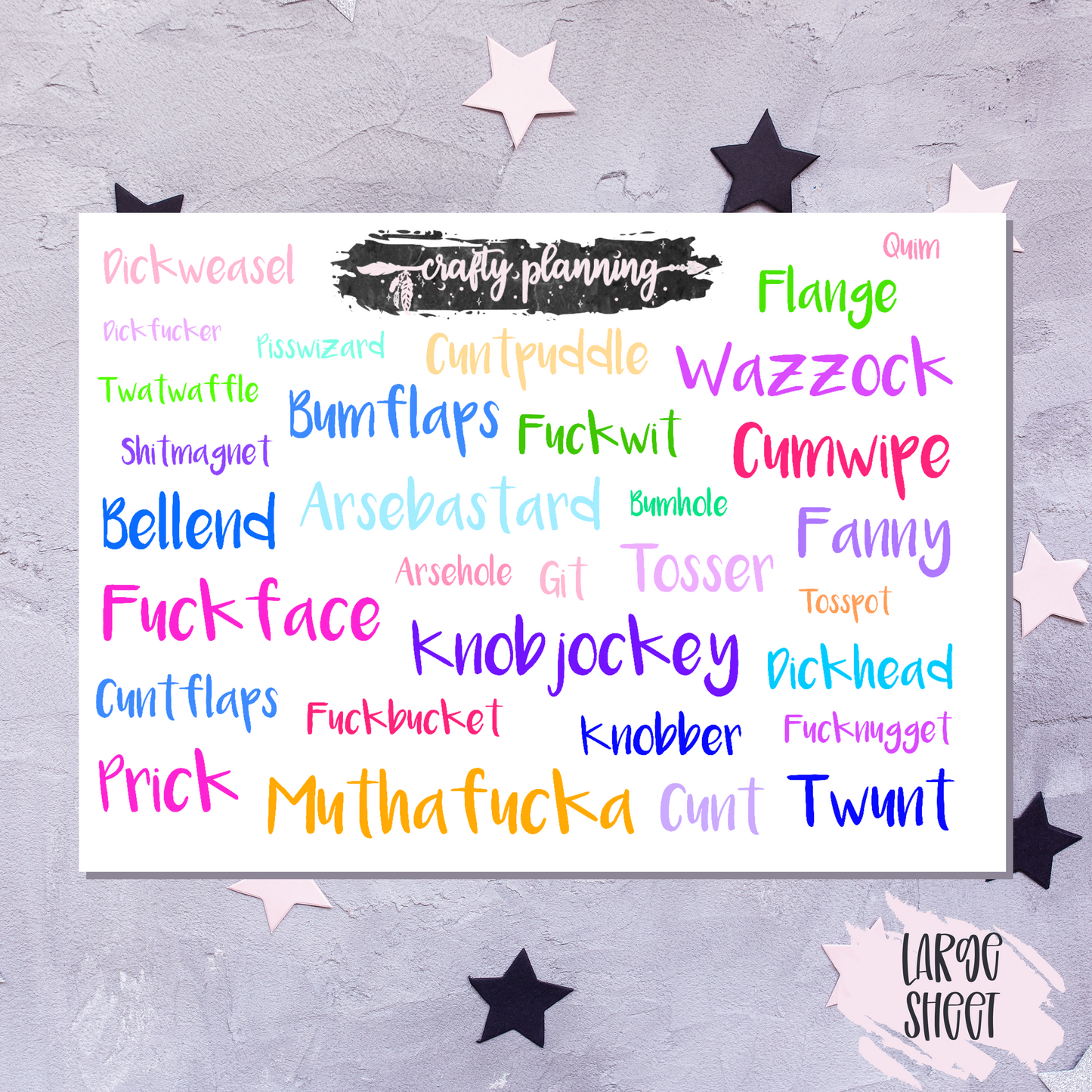 Swear Word Stickers, Profanity Stickers, Planner Stickers, Journal Stickers, Adult Stickers, Swearing Stickers, Scrapbook Stickers