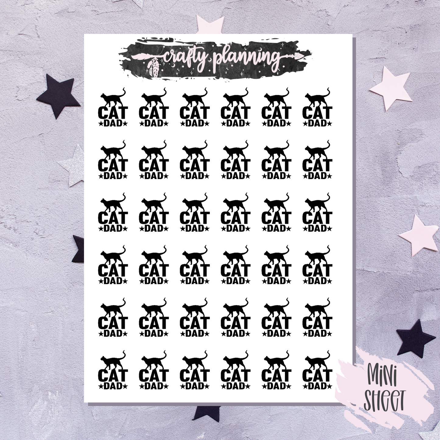 Cat Dad - Mini Sticker Sheet