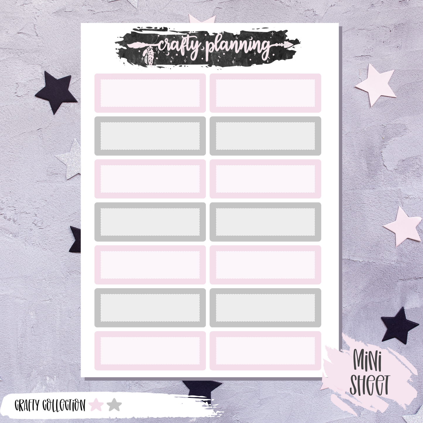 Quarter Boxes, Dashed Quarter Boxes, Planner Boxes, Planner Stickers, Functional Stickers, Colour Packs