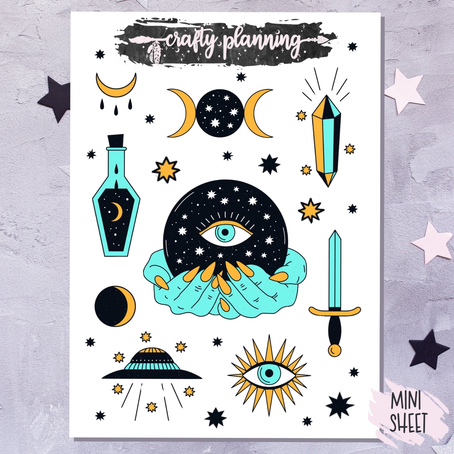 Witchy Deco - Mini Sticker Sheet